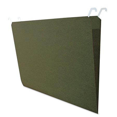 FIND IT Hanging File Folders with Innovative Top Rail, Legal Size, 1/4-Cut Tabs, Standard Green, PK20, 20PK FT07043